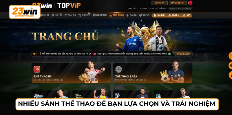 Nhiều sảnh thể thao để bạn lựa chọn và trải nghiệm